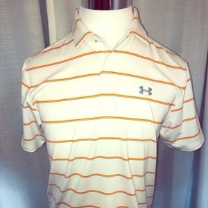 Under Armour MD/M/M White/w Blue and Orange Stripe